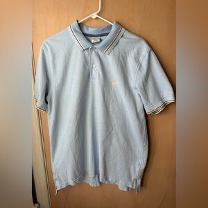 Brooks Brothers Light Blue Polo Shirt Yellow Logo